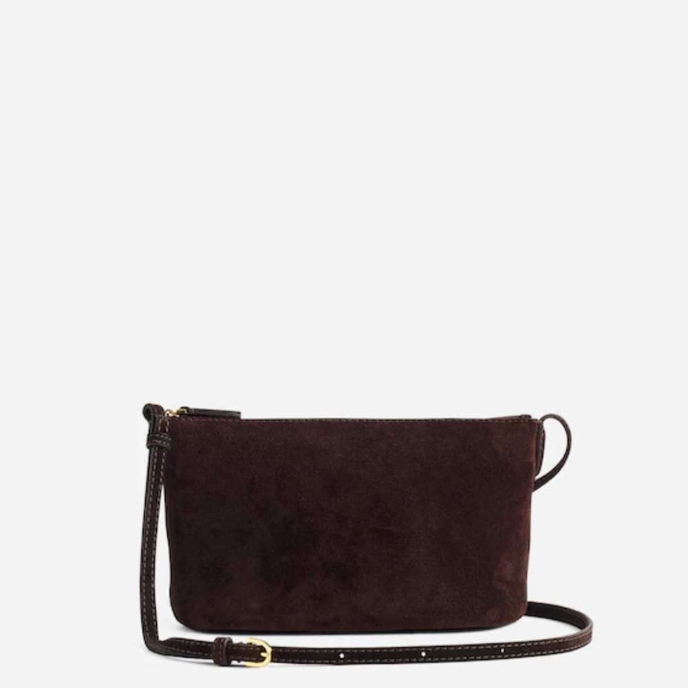 MADEWELL MINI CROSSBODY IN SOFT GRAIN CHOCOLATE BROWN